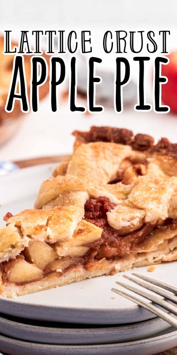 Lattice Crust Cinnamon Apple Pie • MidgetMomma