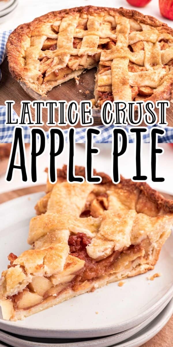 Lattice Crust Cinnamon Apple Pie • MidgetMomma
