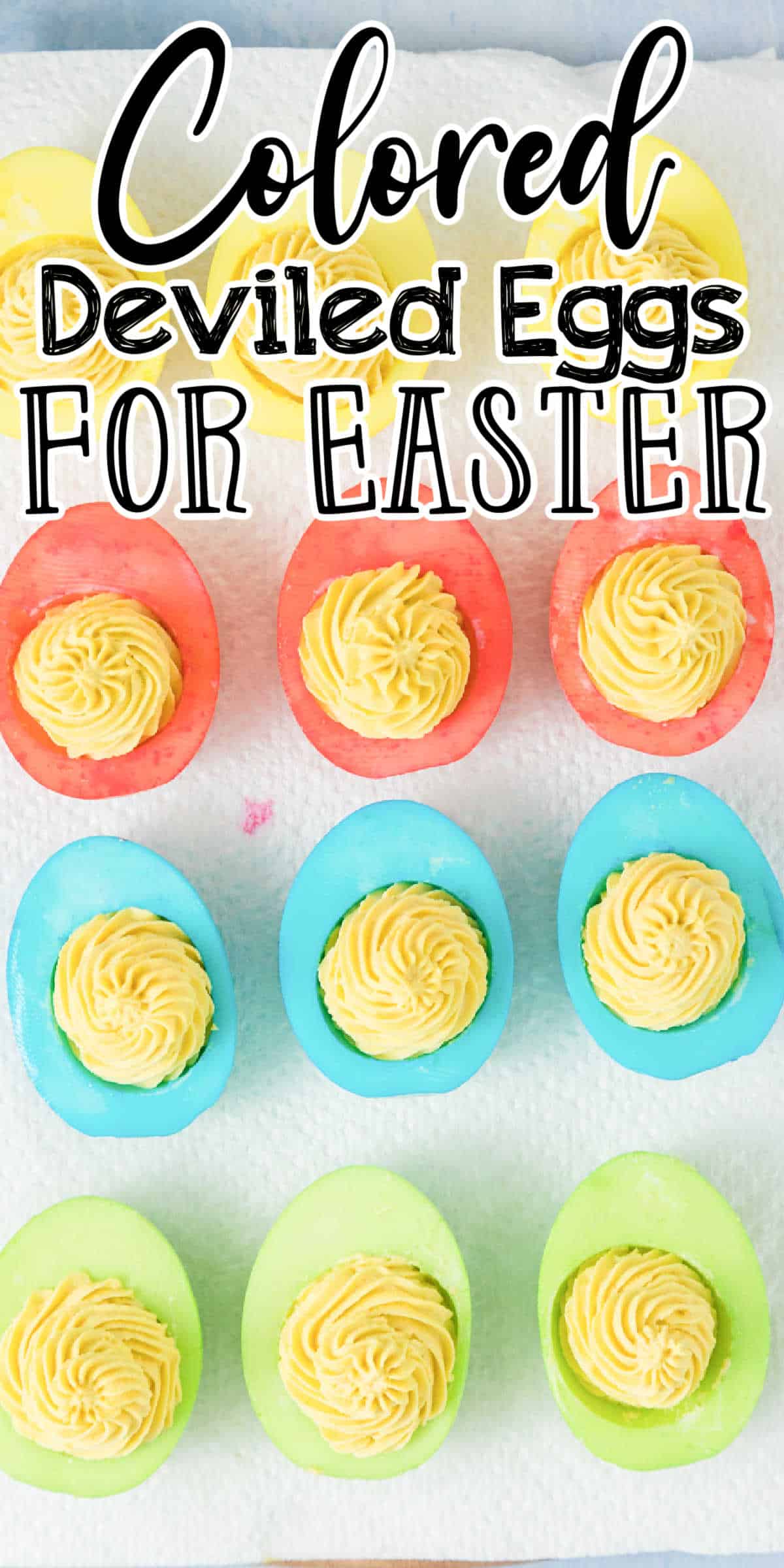 Pastel Colored Easter Deviled Eggs Recipe (Perfect for Easter!)