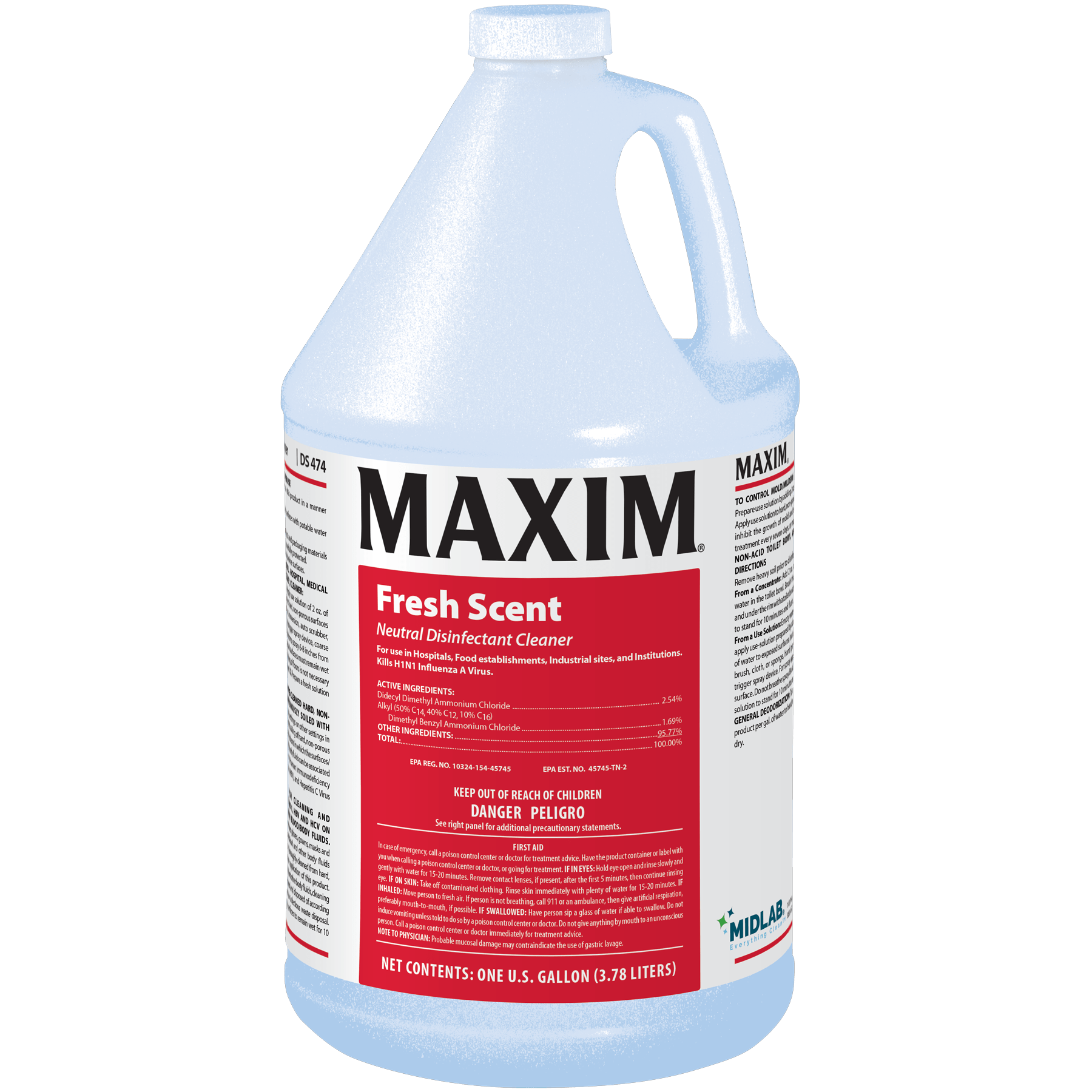 Maxim Fresh Scent Neutral Disinfectant Cleaner Midlab, Inc.