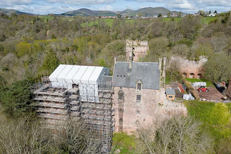 Major project milestone at Rosslyn Castle Midlothian View