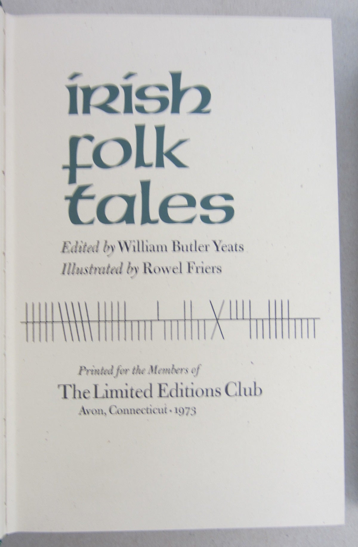 Irish Folk Tales William Butler Yeats Limited ed