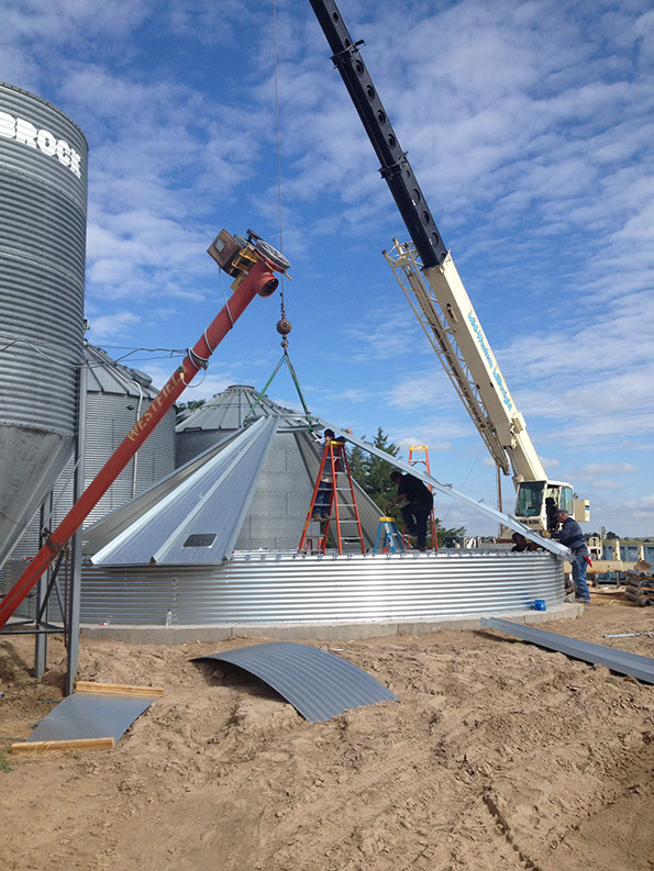 Grain Bin Assembly Midwestern Millwright