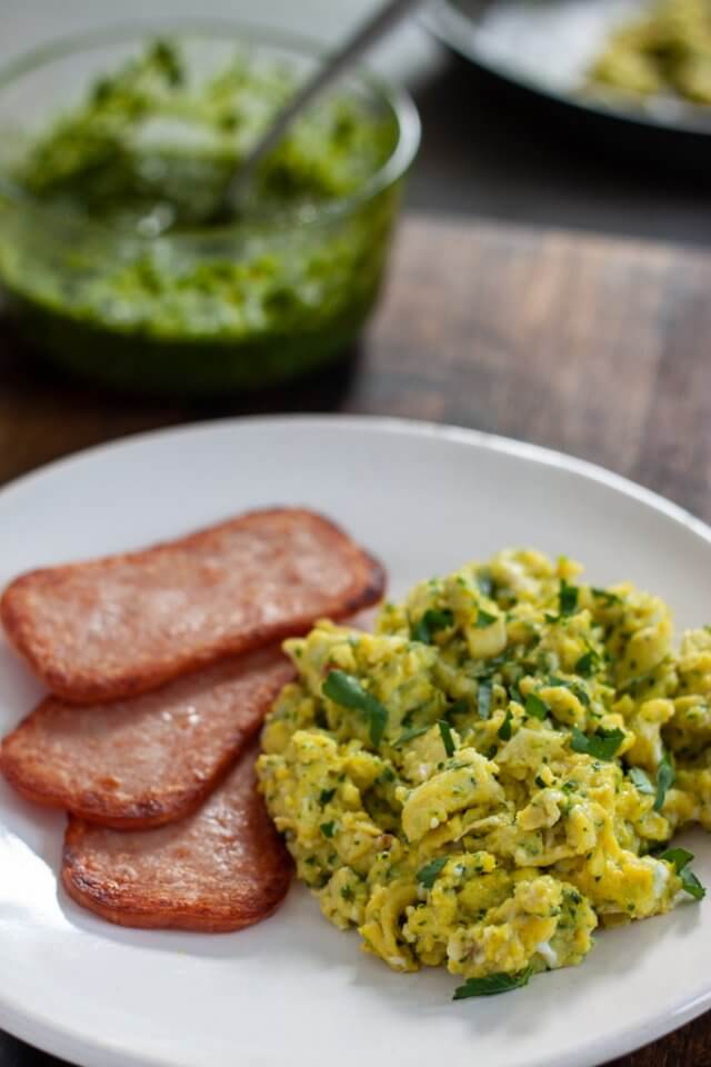 Chimichurri Scrambled Eggs Midwexican