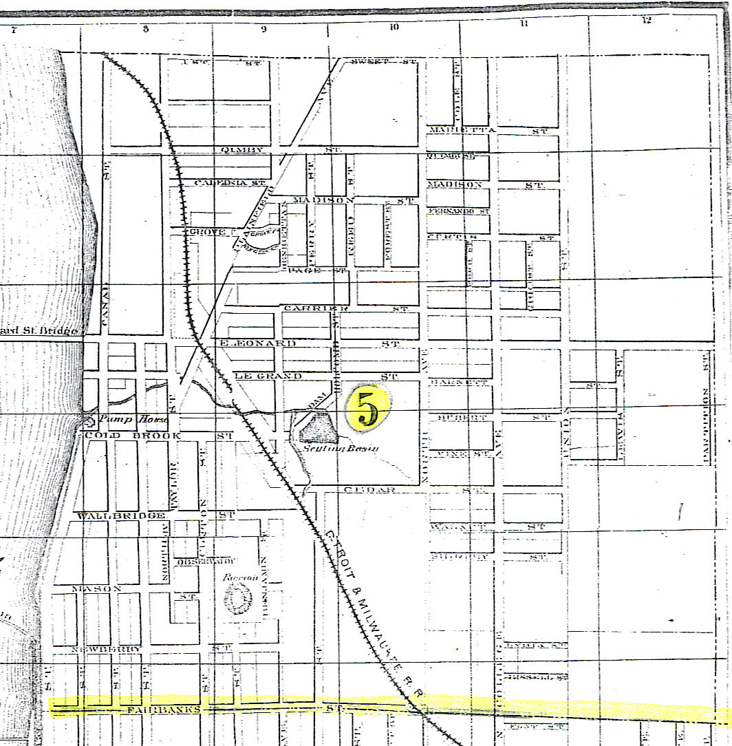 1880 Map of Grand Rapids, Ward Five