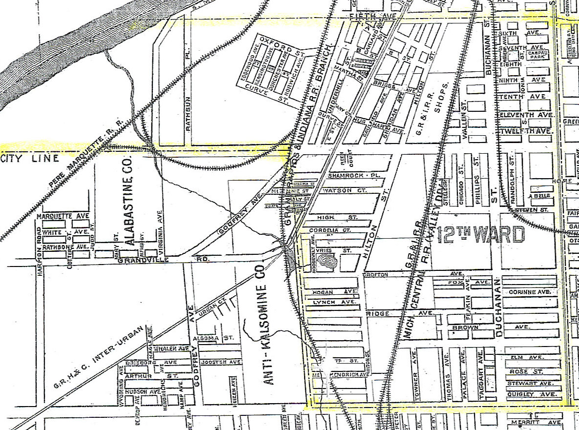 1911 Map of Grand Rapids, Ward Twelve