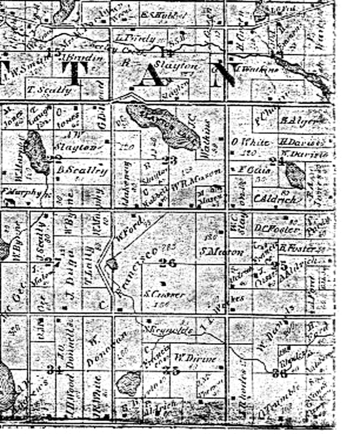 1863 Map of Grattan Township