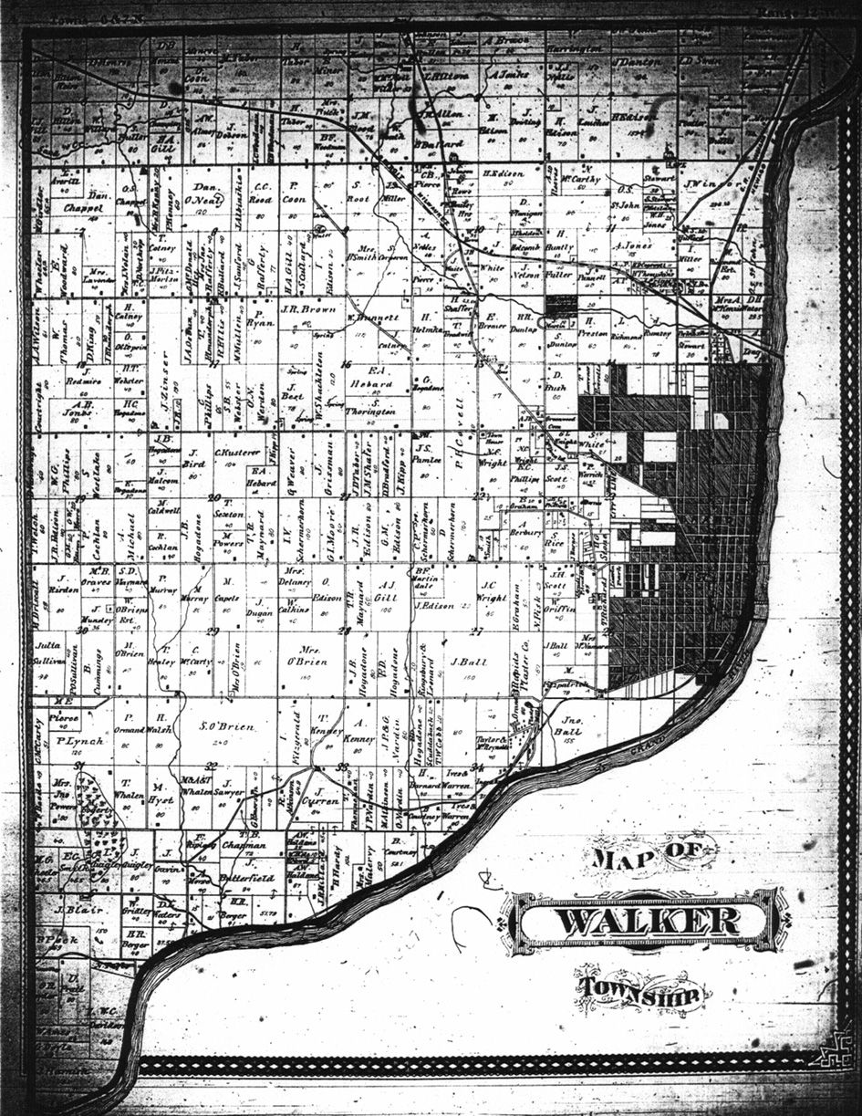 1876 Walker Township Plat Map