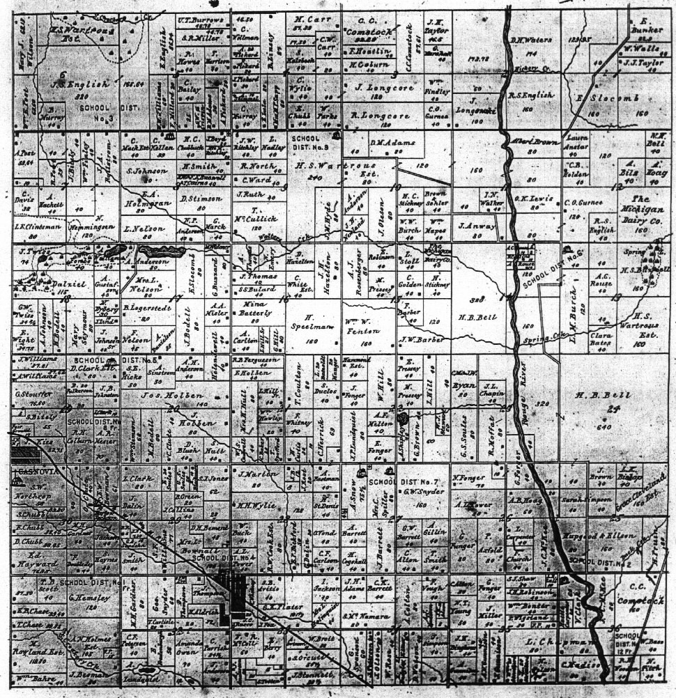 1894 Tyrone Township Plat Map