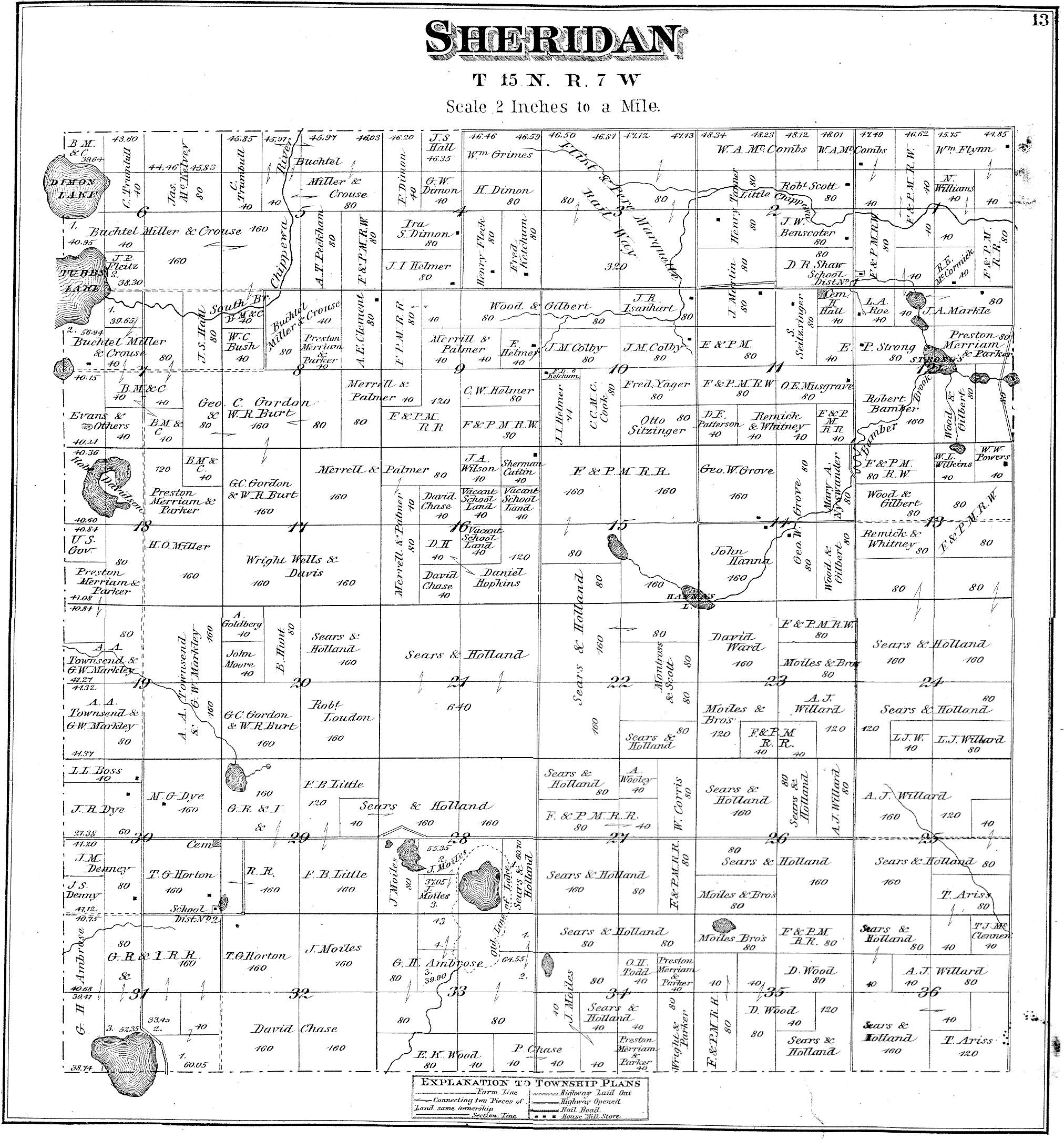 1879 Mecosta County Michigan Atlas