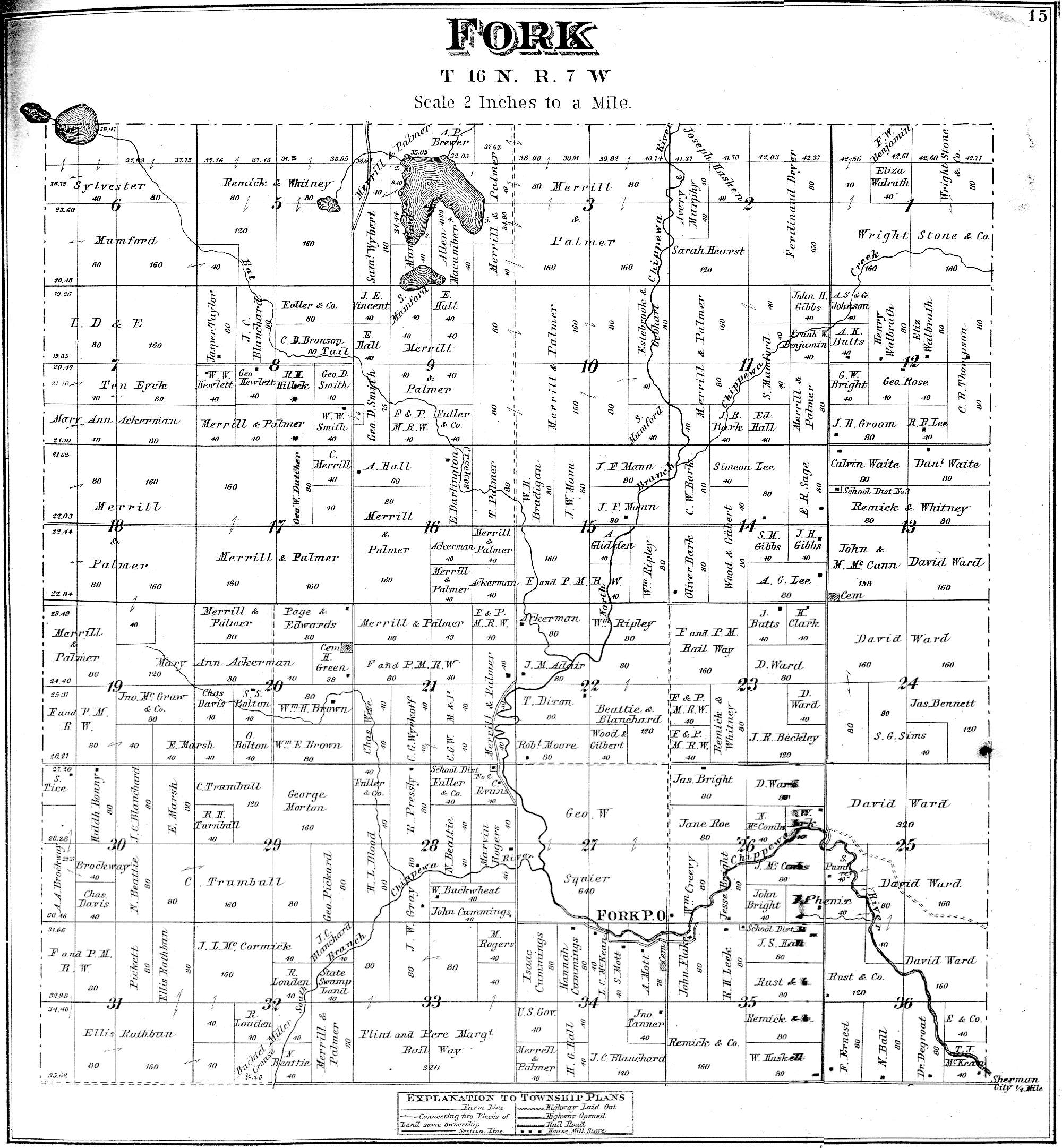 1879 Mecosta County Michigan Atlas