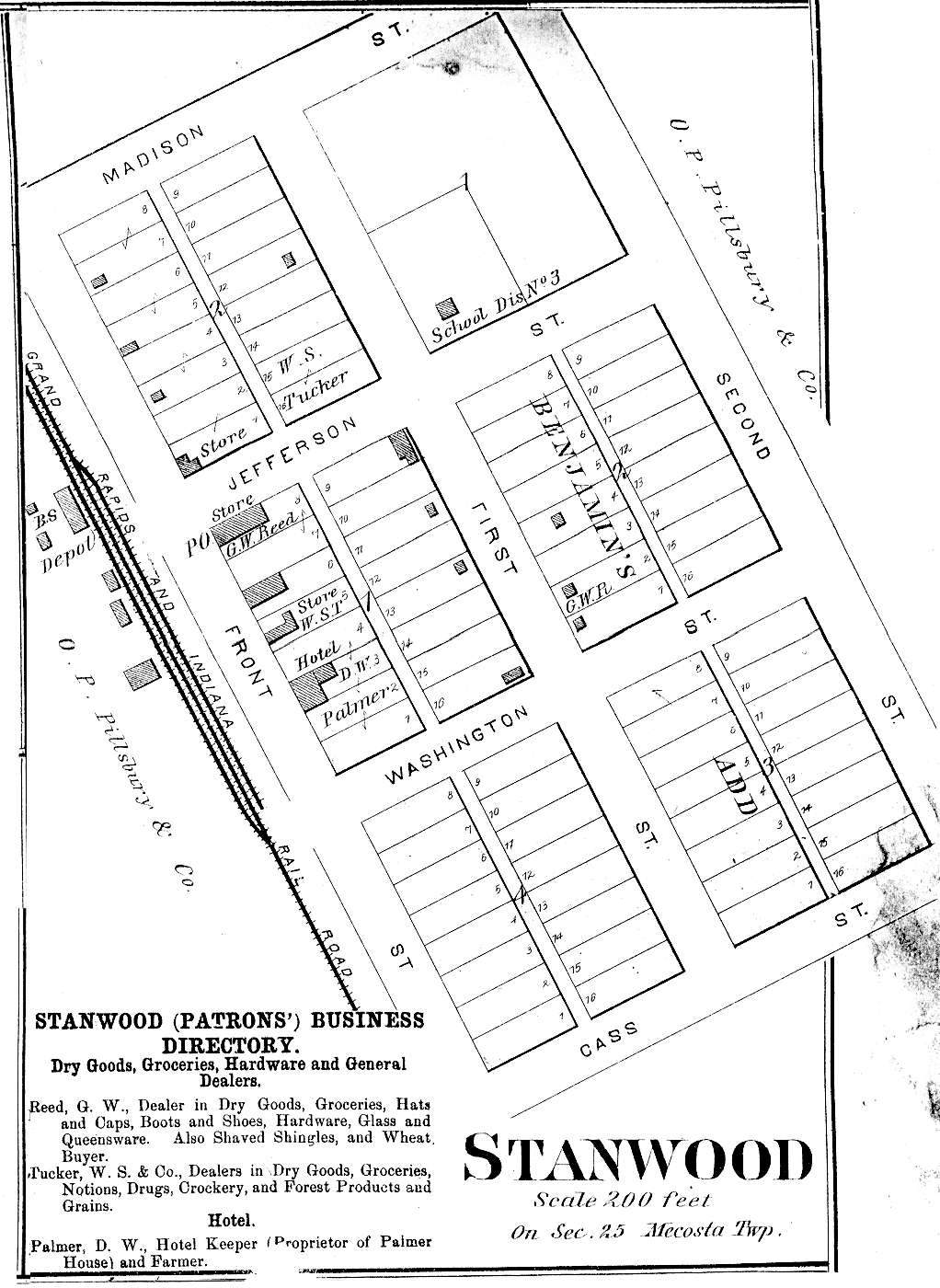 1879 Mecosta County Michigan Atlas