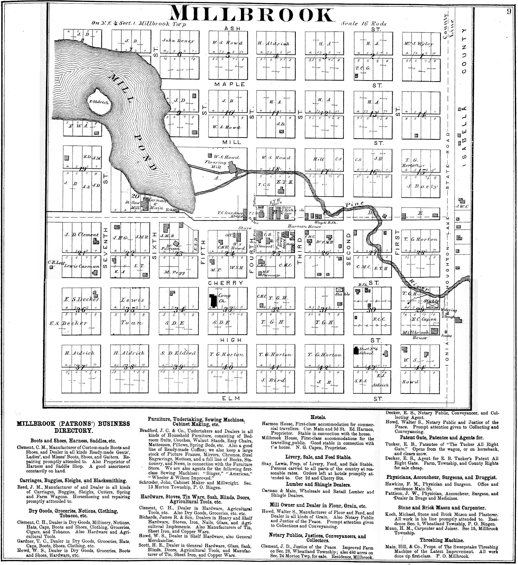 1879 Mecosta County Michigan Atlas
