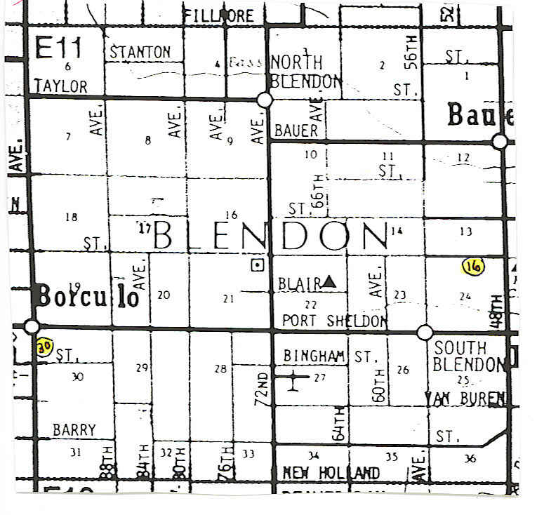 Blendon Township Cemetery Map