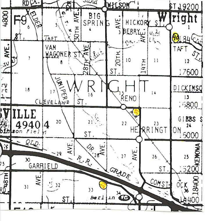 Wright Township Cemeteries Map