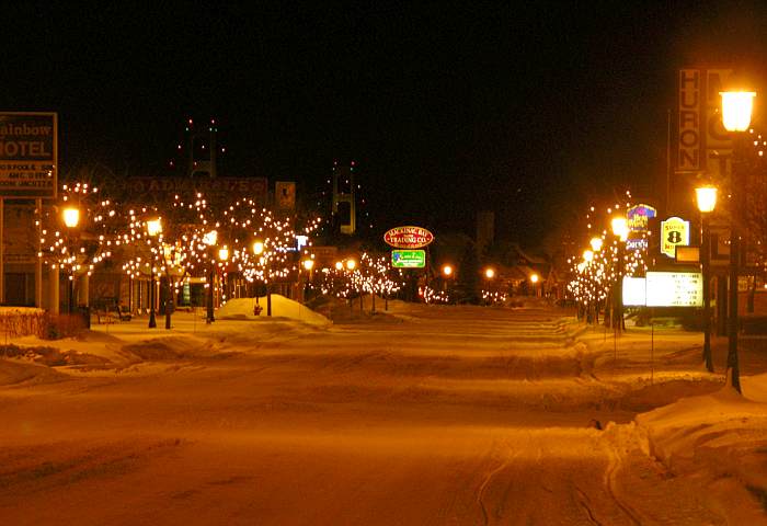 Mackinaw City in winter