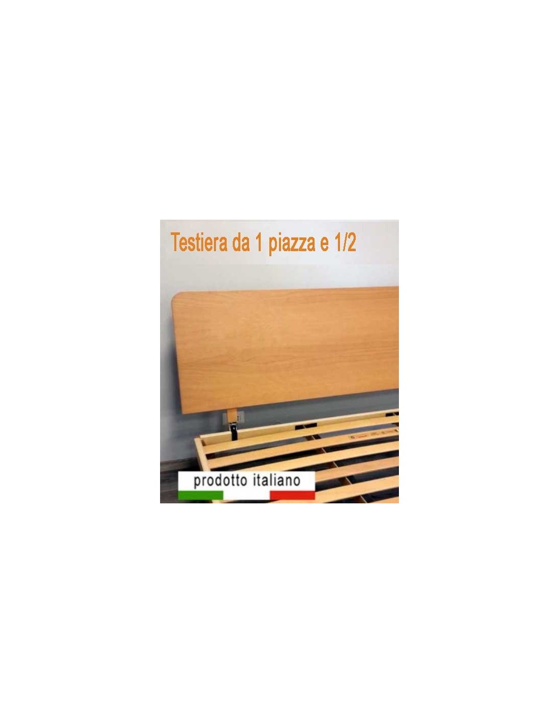 Testiera da una piazza e mezza per letto 120 cm o rete a doghe