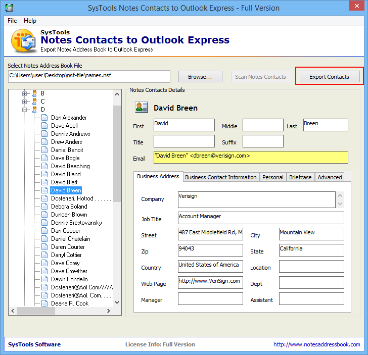Lotus Notes to CSV — Quick Export NSF Address Book to CSV