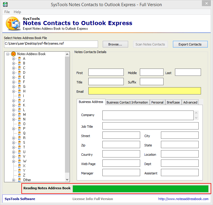 Lotus Notes to CSV — Quick Export NSF Address Book to CSV Format