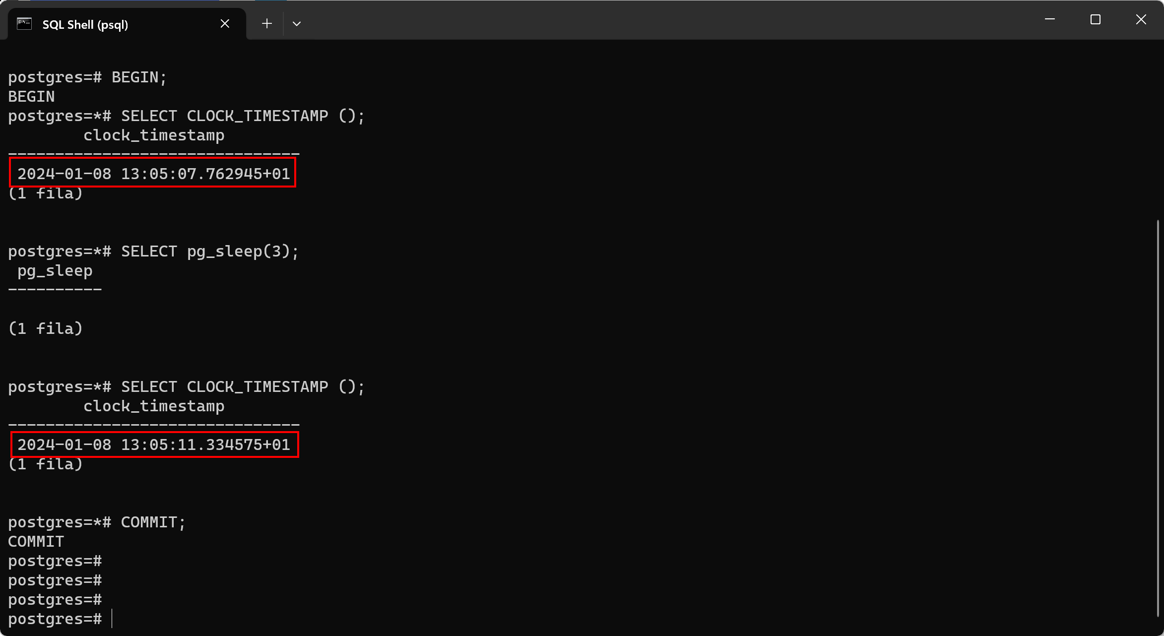 Función CLOCK_TIMESTAMP en PostgreSQL »