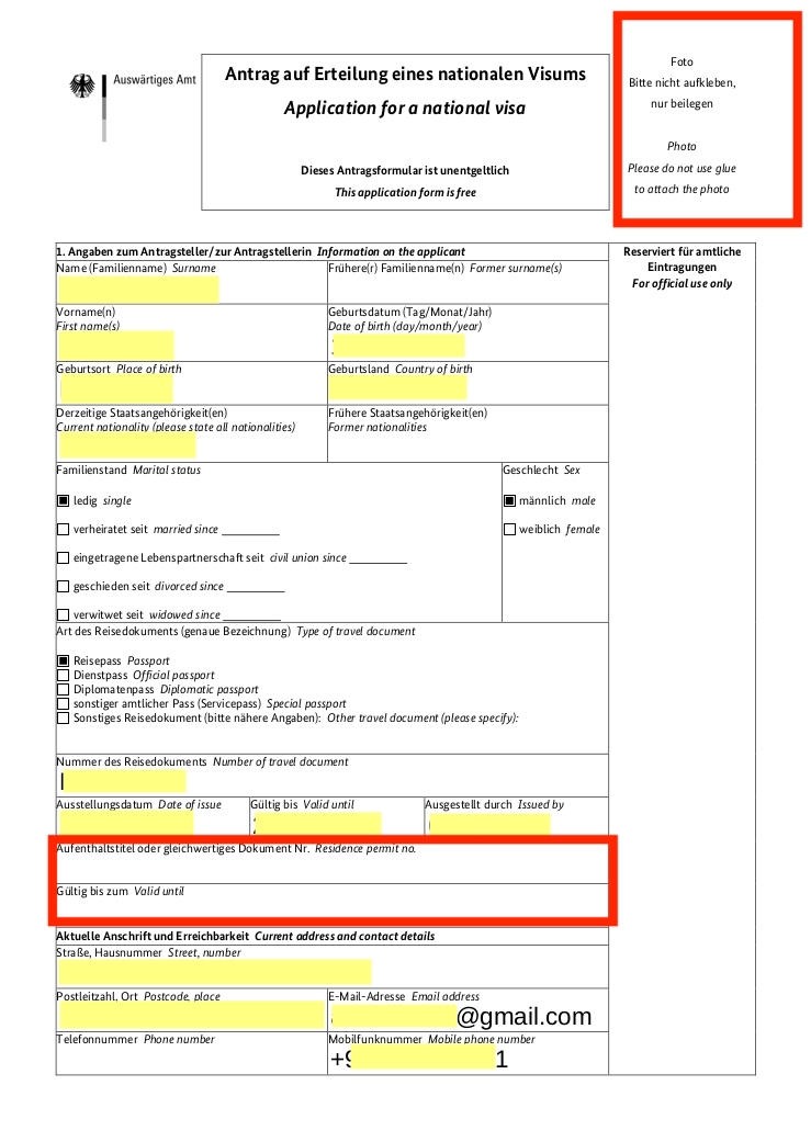 National Visa Completion Help