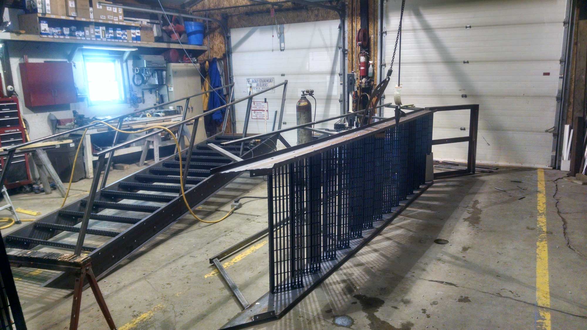 Steel stair fabrication for Steel Warehouse, South Bend, IN Mike