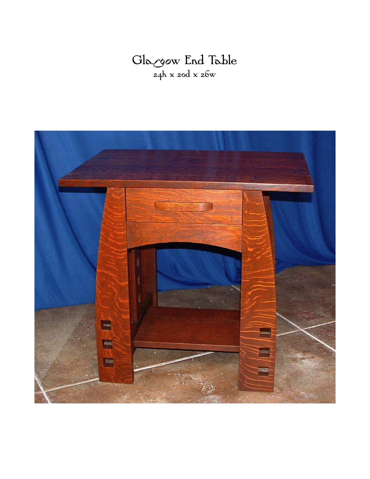 Glasgow End Table MIKE DEVLIN FURNITURE DESIGN