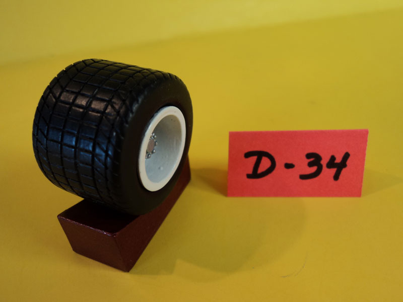 D34 Resin Tire Block Tread Extra Wide Dirt Powerslide Resin Resin
