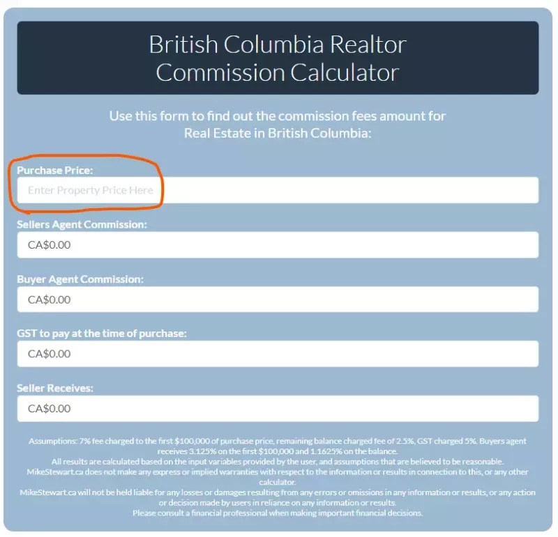 Commission Calculator Real Estate Mike Stewart Realtor