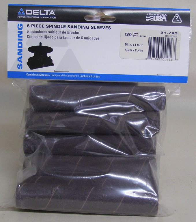 Delta 3/4" Sanding Sleeves 41/2" 120 grit (pkg/6) Mike's Tools