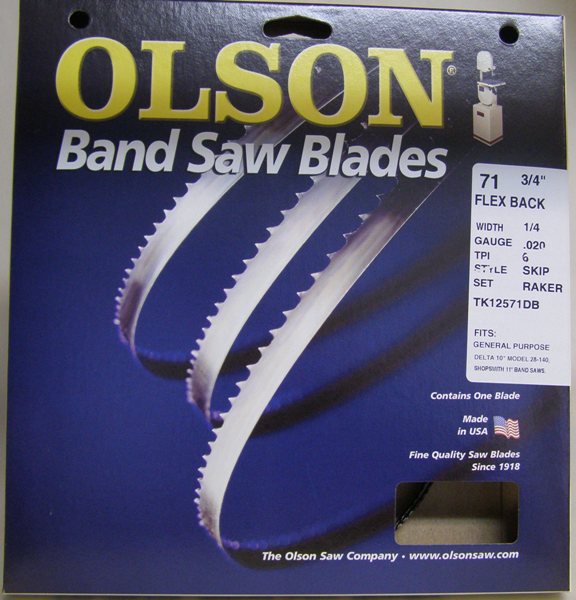 Olson 713/472" Band Saw Blade 1/4" 6 TPI Mike's Tools