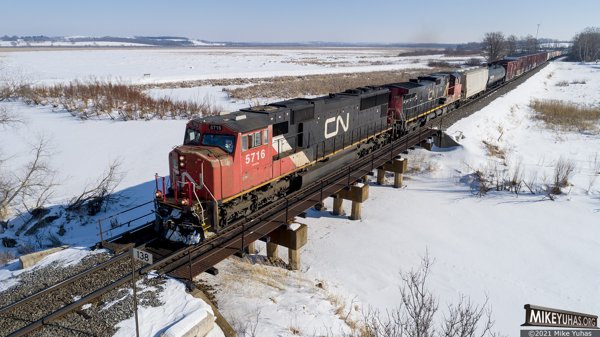 Railroad Photos by Mike Yuhas Theresa, Wisconsin, 2/20/2021