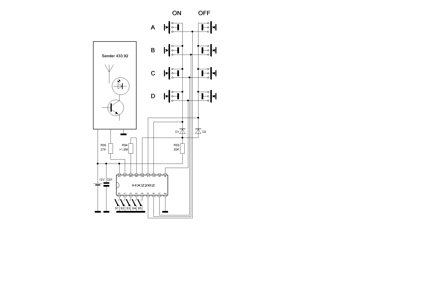 Pollin Fernbedienung oder HX2262