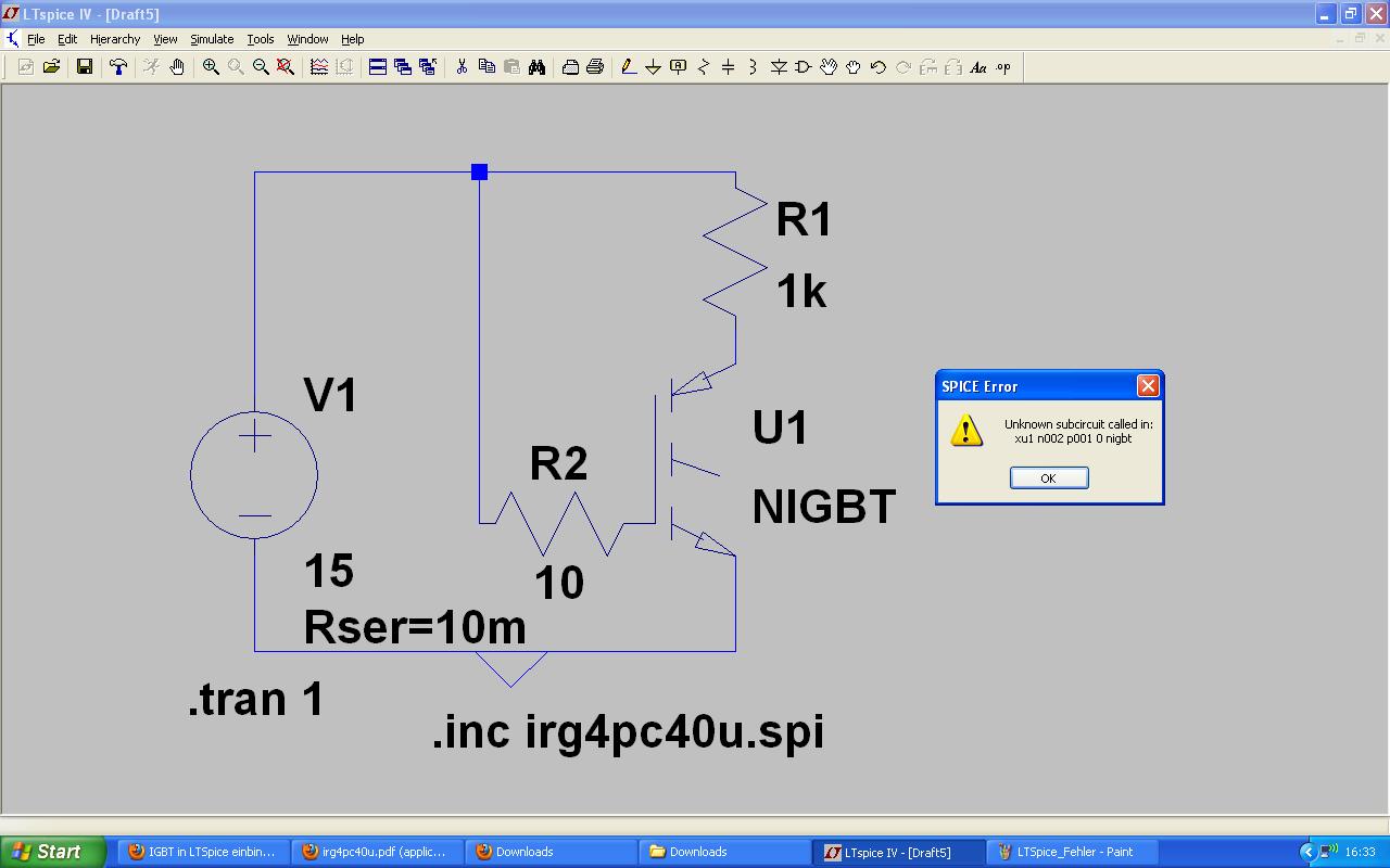 IGBT in LTSpice einbinden