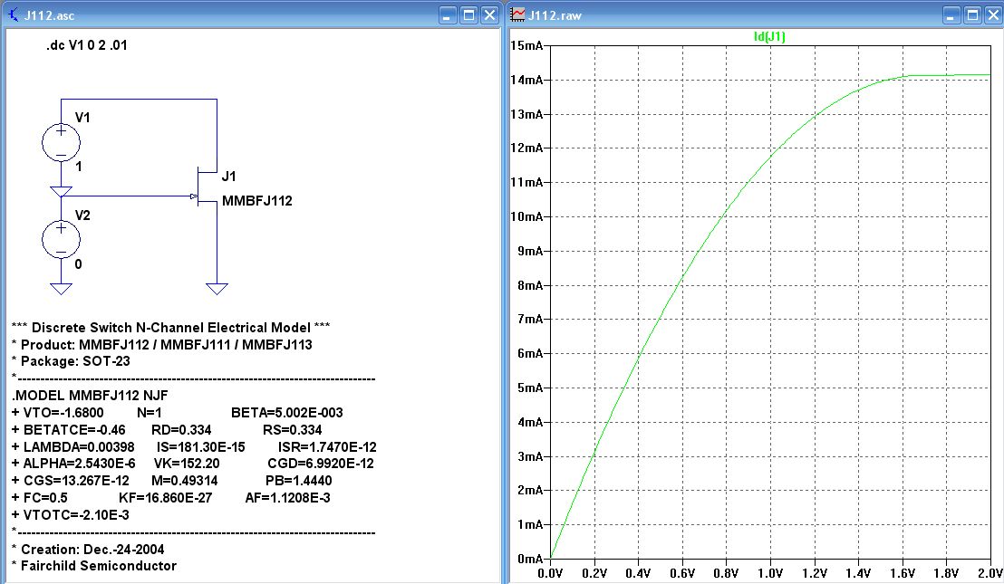 JFet Spice Modell, Verständnisfrage
