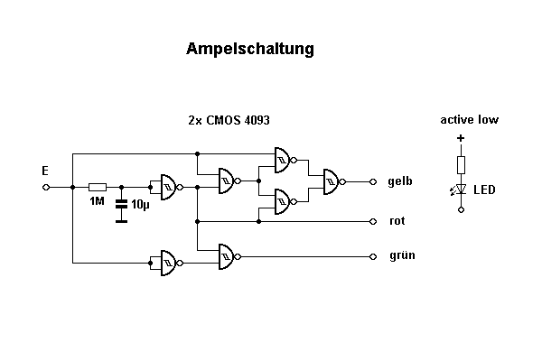 Ampel Schaltplan Einfach