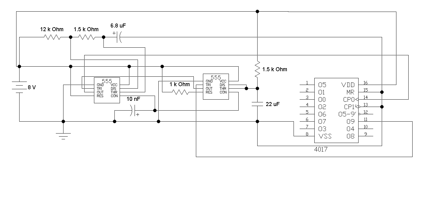 Verzögerungsschaltung für IC4017