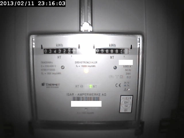 Stromzähler per Webcam auswerten