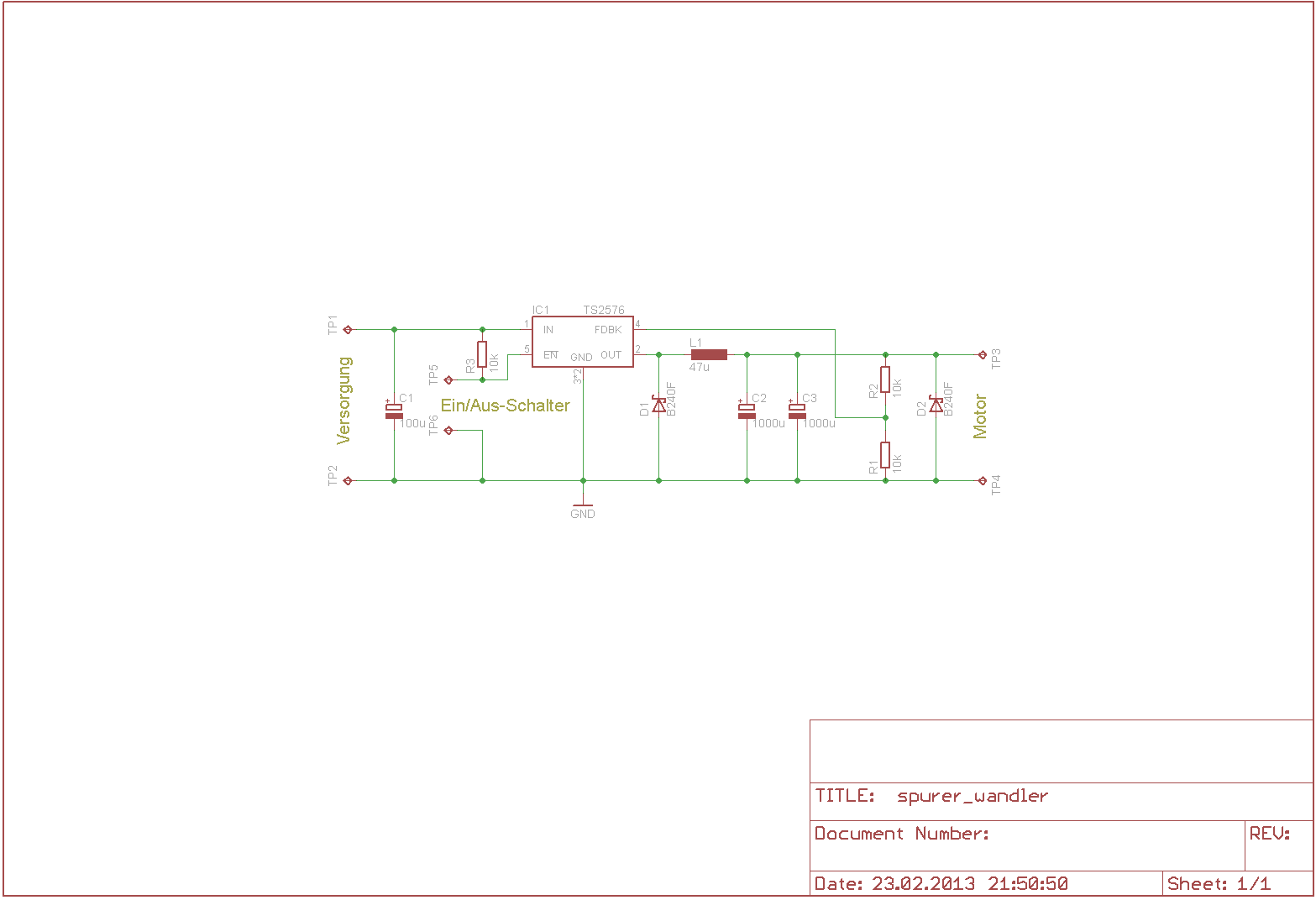Layoutreview StepDownWandler für Motor