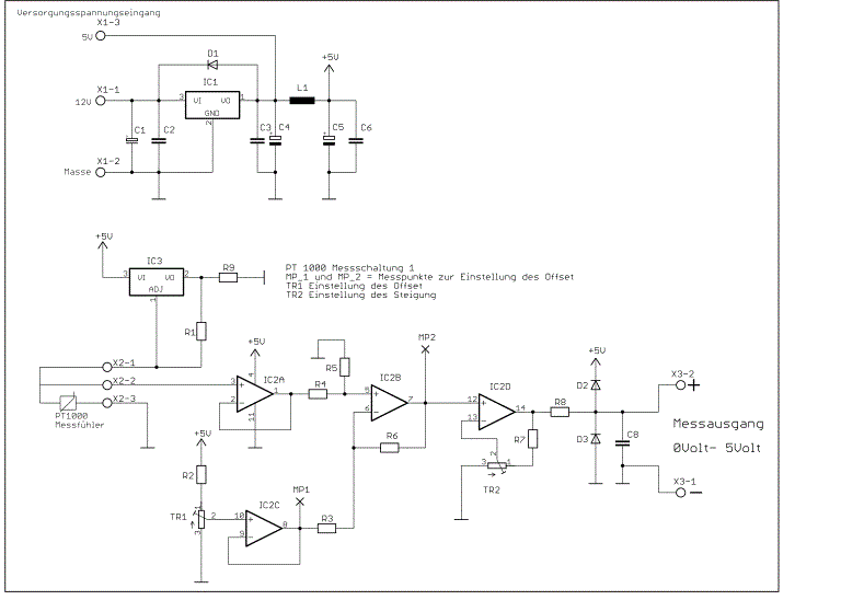 PT 1000 Bausatz von Pollin auf 0 100° C anpassen