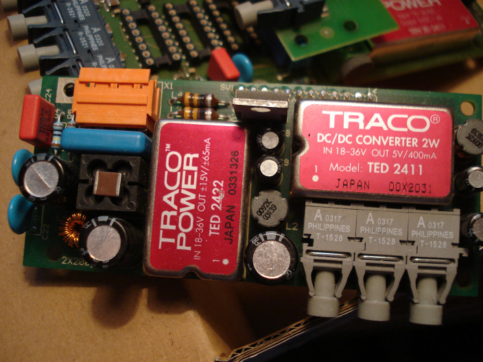 [V] Ausschlachtplatine DCDC Wandler, optische Transceiver, FPGA