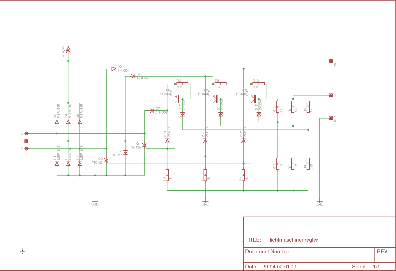 Laderegler Motorrad Schaltplan
