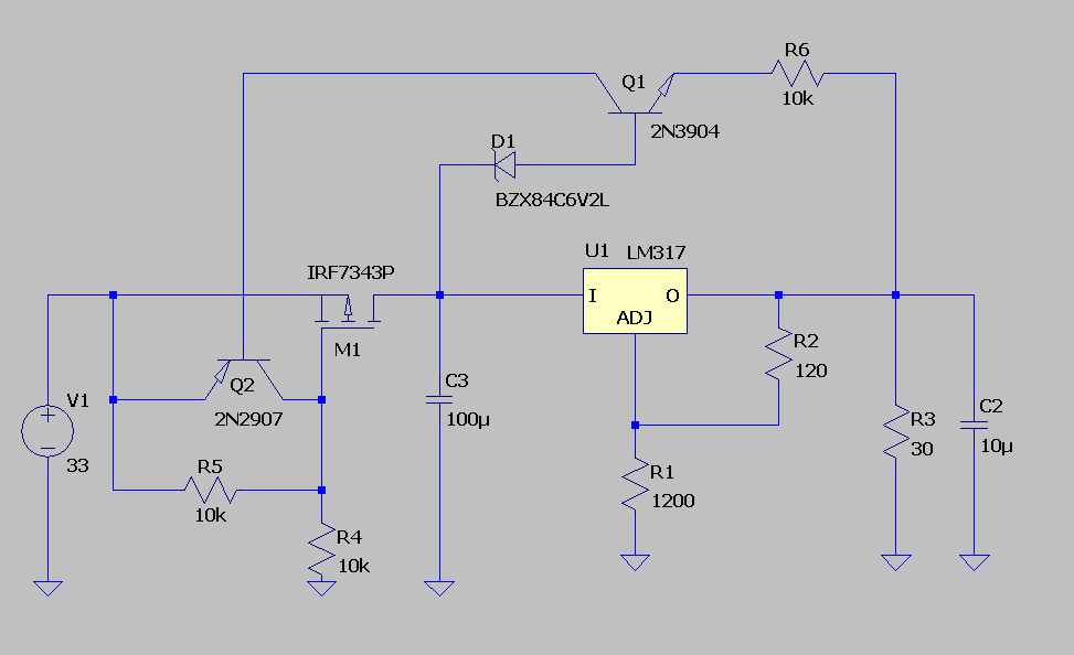 Einfaches regelbares Netzteil mit LM350
