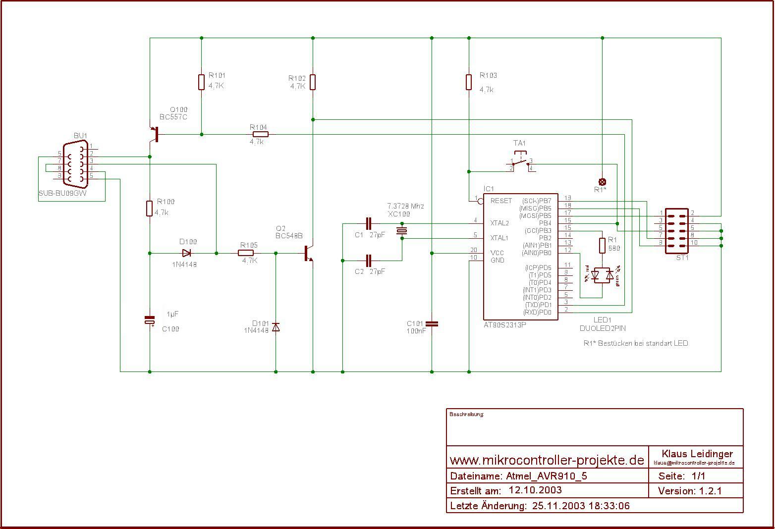 AVR programmer selber bauen
