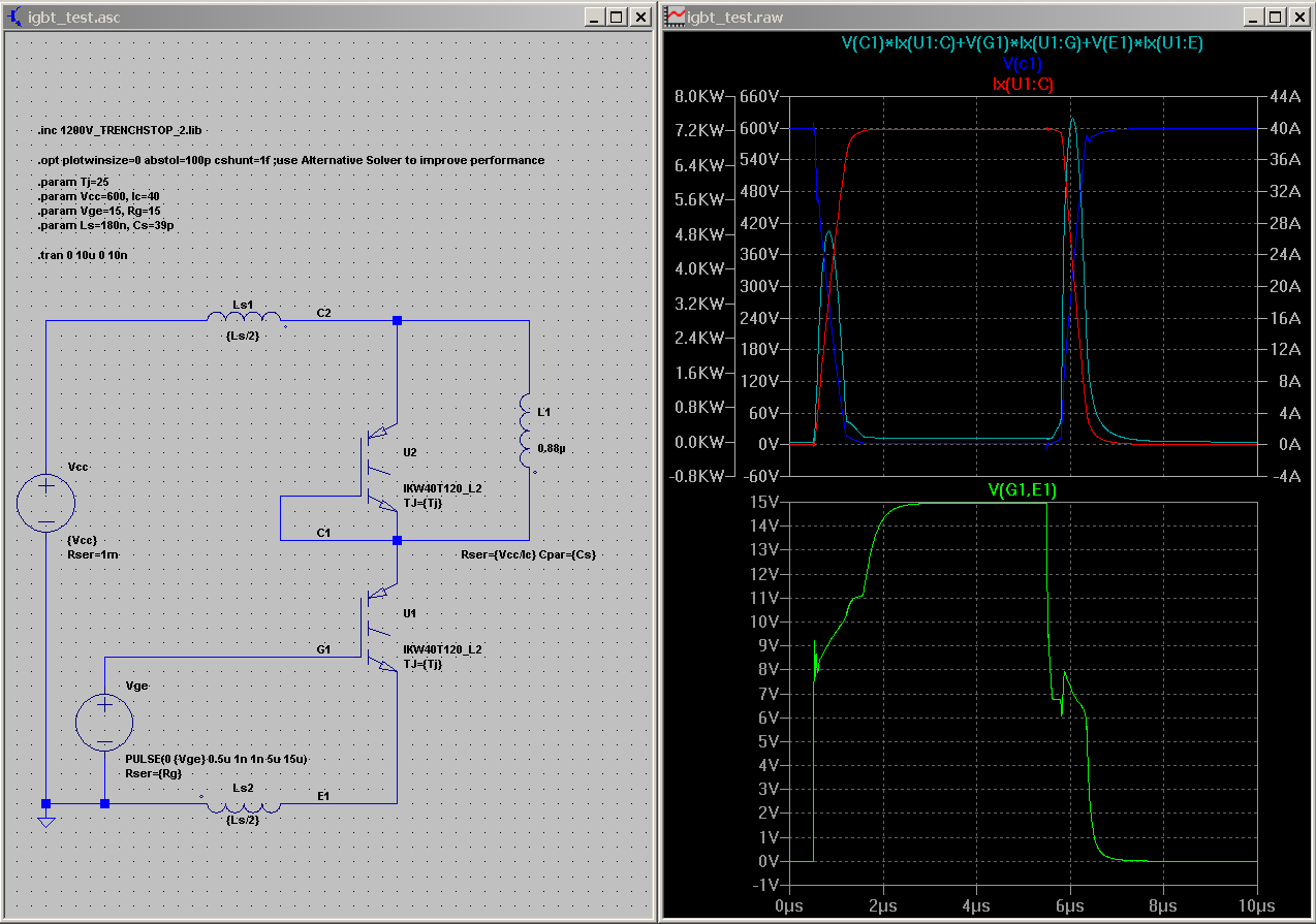 Schaltverluste LTSpice IGBT Model