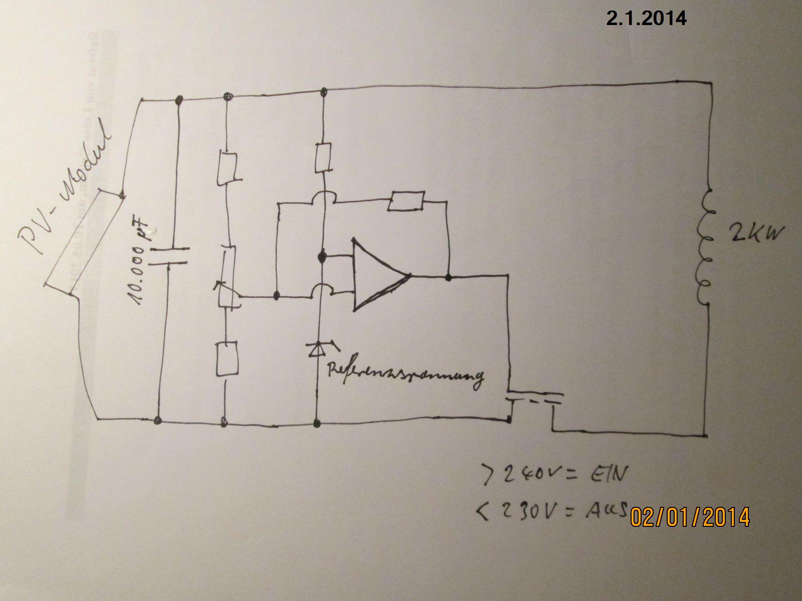 Heizstab an PV.Mudule anschliessen
