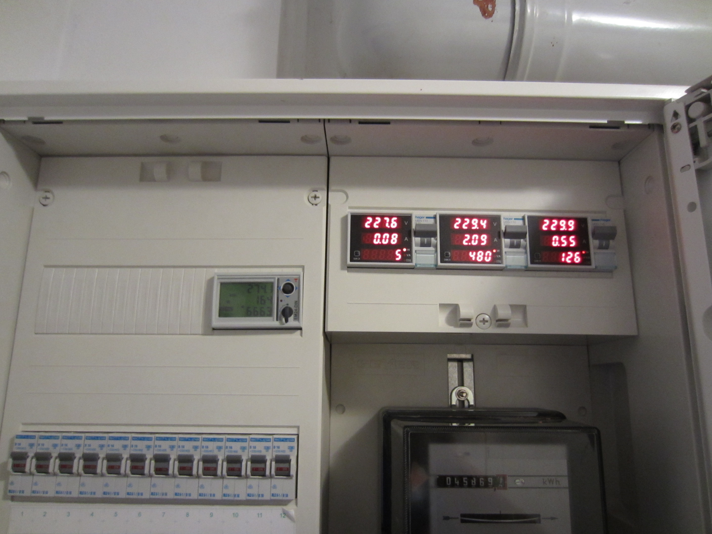 [V] Digitales Voltmeter Amperemeter Leistungsanzeige Hutschiene