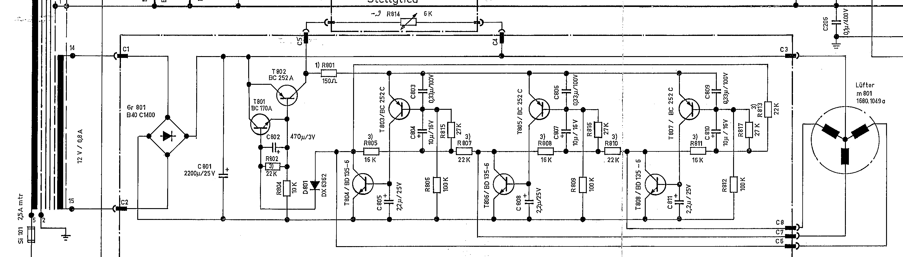 Lüfterschaltung im Konstanter von Gossen