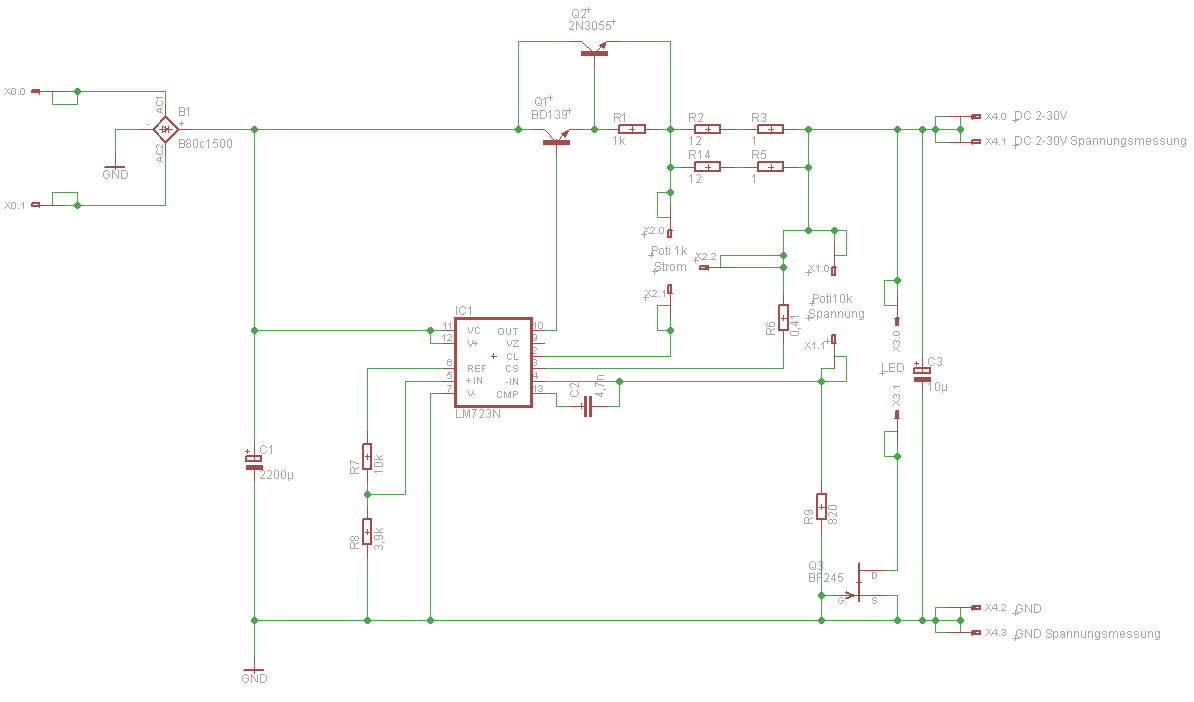 Netzteil LM723 Regelproblem