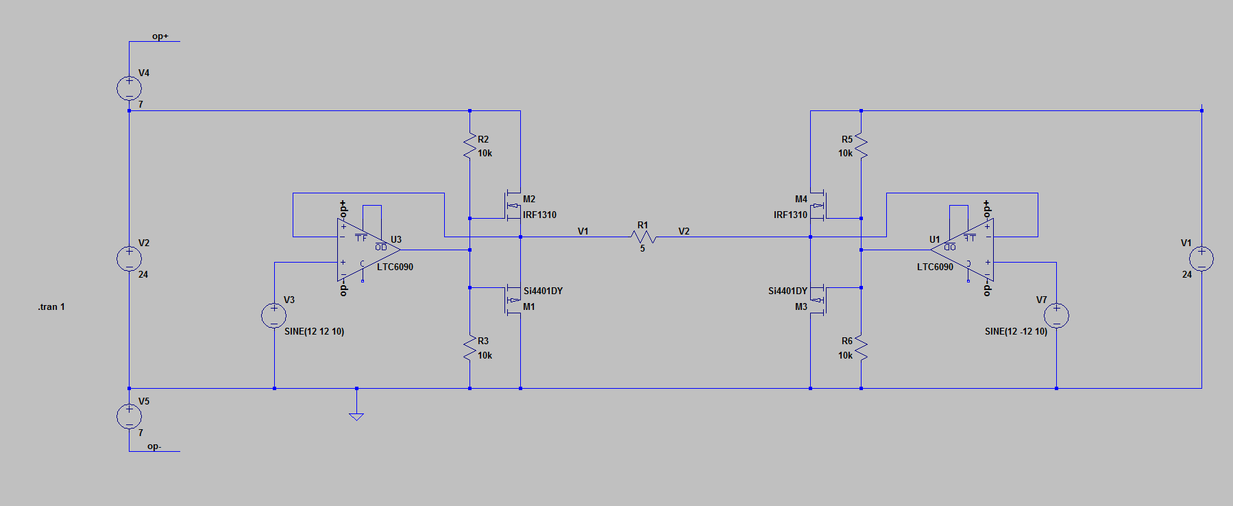 LTspice Lineare FETHBrücke
